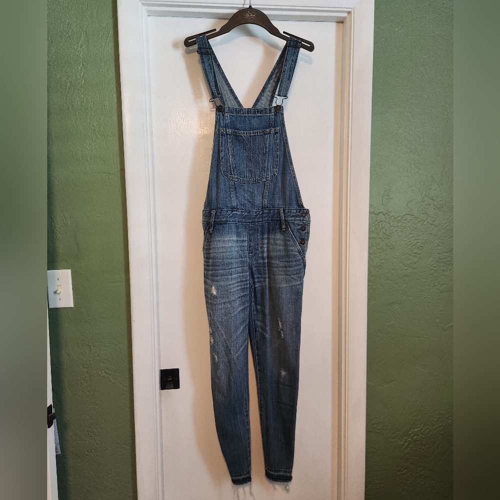Abercrombie & Fitch Blue Denim Overalls
